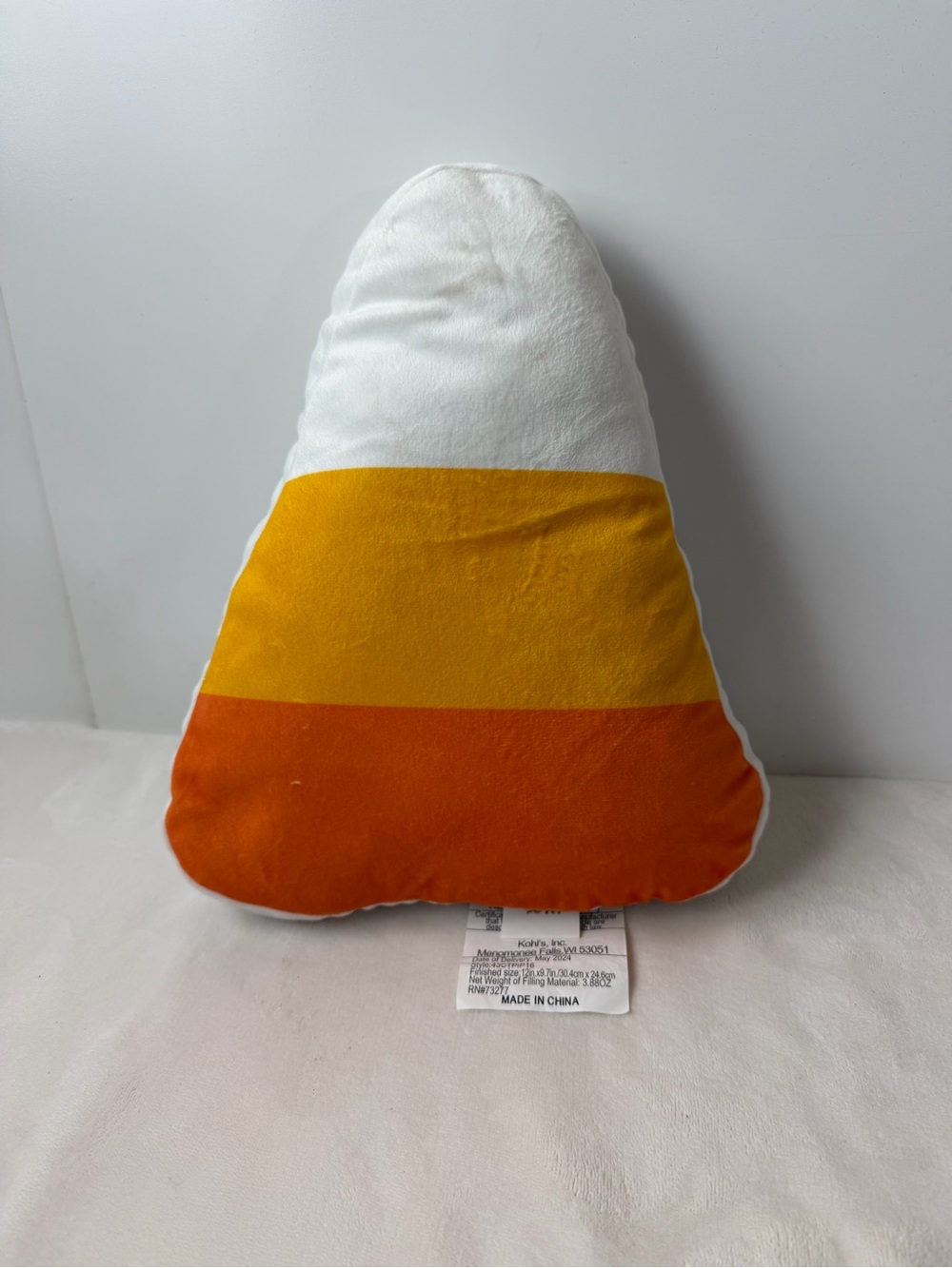 Kohl's Halloween Candy Corn Plush Throw Pillow